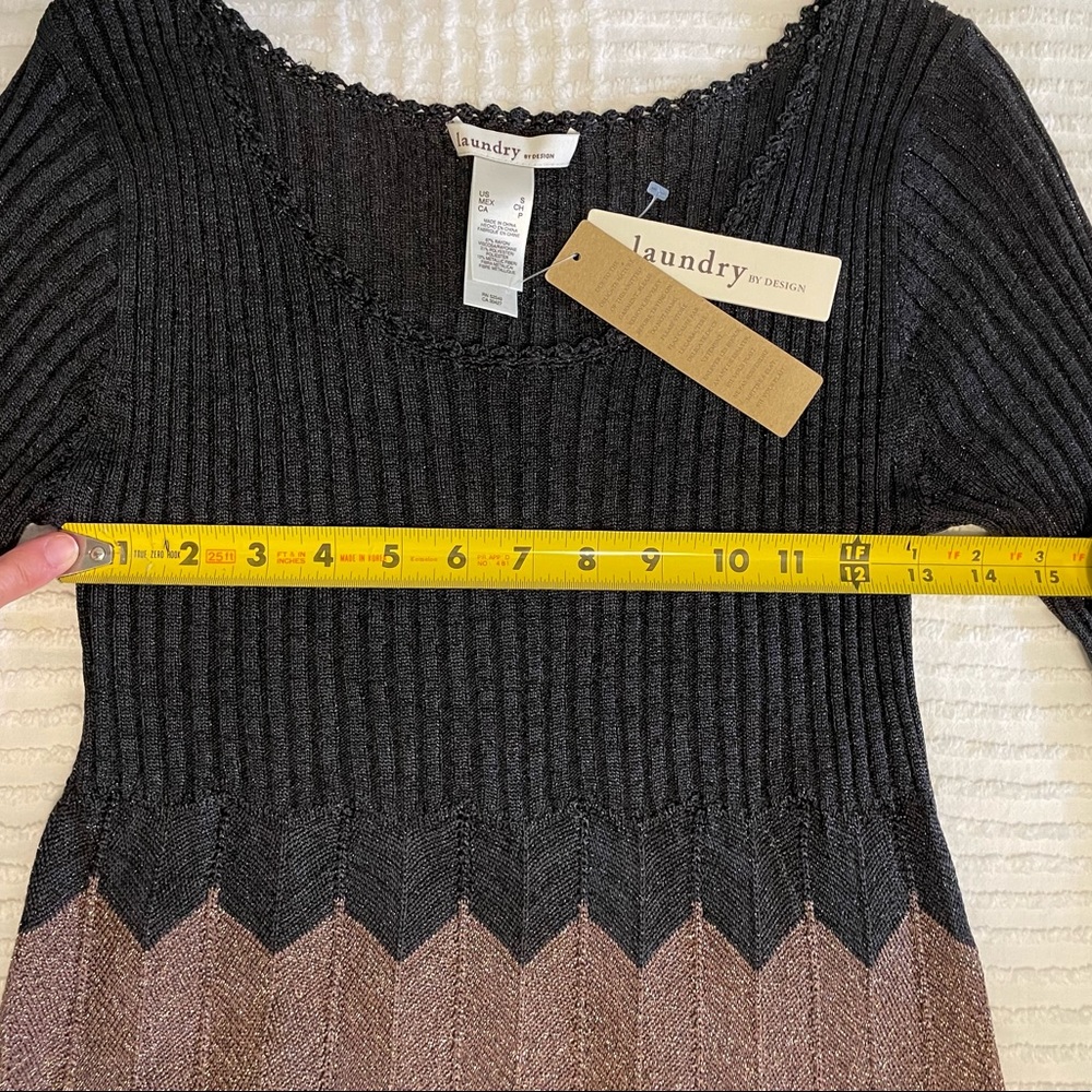 NWT Laundry by Design  Chevron Sweater Dress Small - Picture 7 of 7